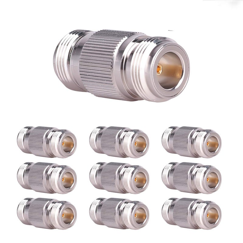 XRDS -RF 10PCS N to N Coax Cable Adapter - Double Female Connector Plug (NOT for TV) - Image 1